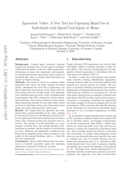 Egocentric Video: A New Tool for Capturing Hand Use of Individuals with
  Spinal Cord Injury at Home