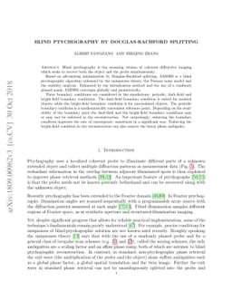 Blind Ptychography by Douglas-Rachford Splitting