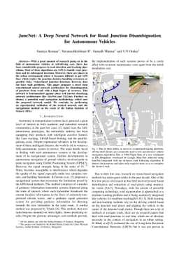 JuncNet: A Deep Neural Network for Road Junction Disambiguation for
  Autonomous Vehicles