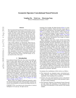 Geometric Operator Convolutional Neural Network