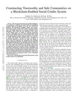 Constructing Trustworthy and Safe Communities on a Blockchain-Enabled
  Social Credits System