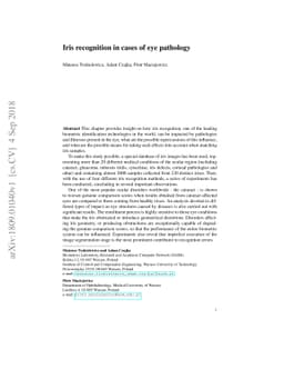 Iris recognition in cases of eye pathology