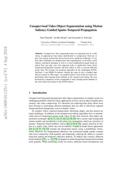 Unsupervised Video Object Segmentation using Motion Saliency-Guided
  Spatio-Temporal Propagation