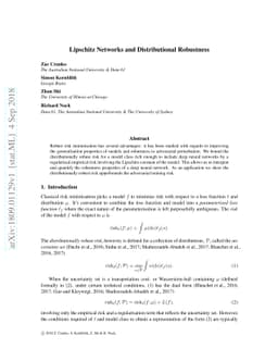 Lipschitz Networks and Distributional Robustness