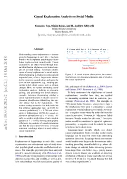 Causal Explanation Analysis on Social Media