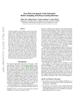 Zero Shot Learning for Code Education: Rubric Sampling with Deep
  Learning Inference