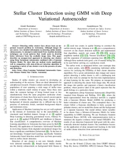 Stellar Cluster Detection using GMM with Deep Variational Autoencoder