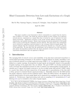 Blind Community Detection from Low-rank Excitations of a Graph Filter