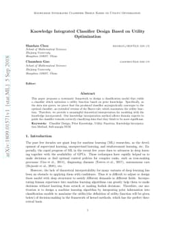 Knowledge Integrated Classifier Design Based on Utility Optimization