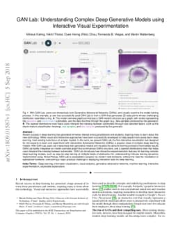 GAN Lab: Understanding Complex Deep Generative Models using Interactive
  Visual Experimentation
