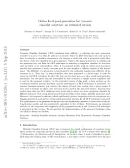 Online local pool generation for dynamic classifier selection: an
  extended version