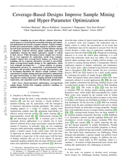 Coverage-Based Designs Improve Sample Mining and Hyper-Parameter
  Optimization