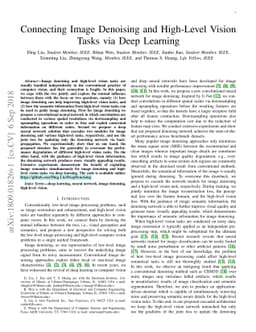 Connecting Image Denoising and High-Level Vision Tasks via Deep Learning