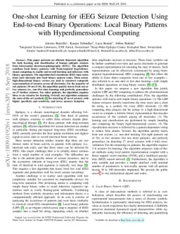 One-shot Learning for iEEG Seizure Detection Using End-to-end Binary
  Operations: Local Binary Patterns with Hyperdimensional Computing