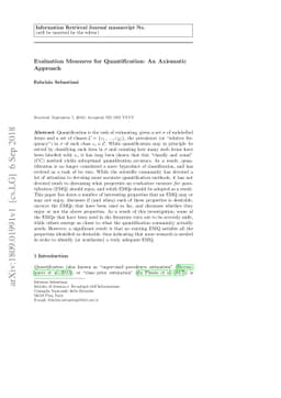 Evaluation Measures for Quantification: An Axiomatic Approach
