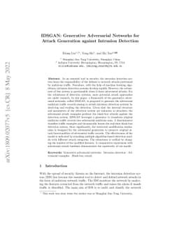 IDSGAN: Generative Adversarial Networks for Attack Generation against
  Intrusion Detection