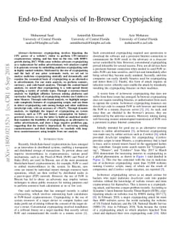 End-to-End Analysis of In-Browser Cryptojacking