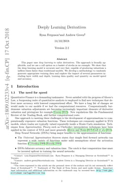 Deeply Learning Derivatives