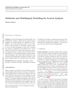 Multitask and Multilingual Modelling for Lexical Analysis
