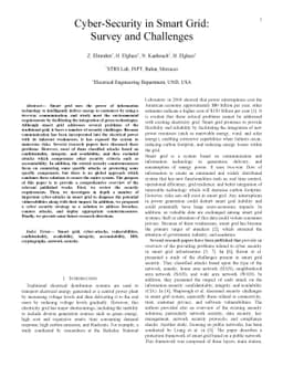 Cyber-Security in Smart Grid: Survey and Challenges