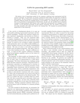 GANs for generating EFT models