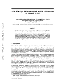 RetGK: Graph Kernels based on Return Probabilities of Random Walks