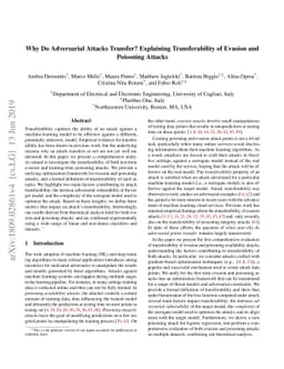Why Do Adversarial Attacks Transfer? Explaining Transferability of
  Evasion and Poisoning Attacks