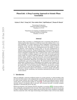 PhaseLink: A Deep Learning Approach to Seismic Phase Association