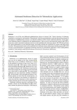 Automated Strabismus Detection for Telemedicine Applications