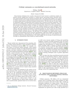 Cellular automata as convolutional neural networks