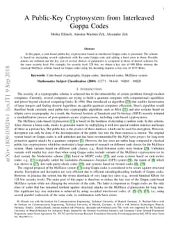 A Public-Key Cryptosystem from Interleaved Goppa Codes