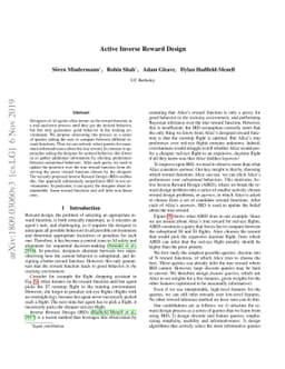 Active Inverse Reward Design
