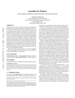 LensKit for Python: Next-Generation Software for Recommender System
  Experiments