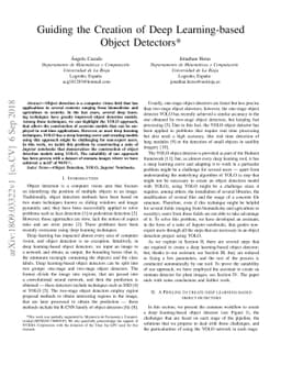 Guiding the Creation of Deep Learning-based Object Detectors