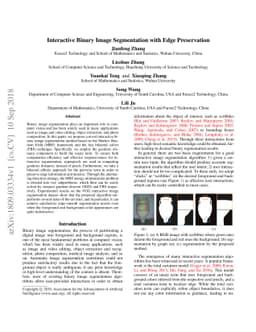 Interactive Binary Image Segmentation with Edge Preservation