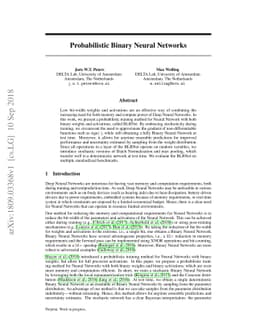 Probabilistic Binary Neural Networks