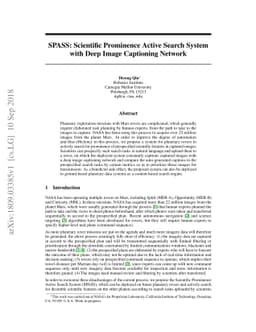 SPASS: Scientific Prominence Active Search System with Deep Image
  Captioning Network