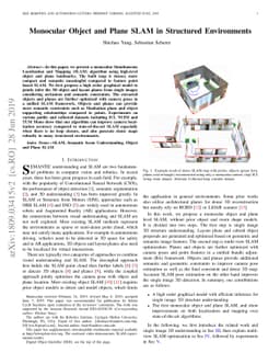 Monocular Object and Plane SLAM in Structured Environments