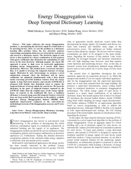 Energy Disaggregation via Deep Temporal Dictionary Learning