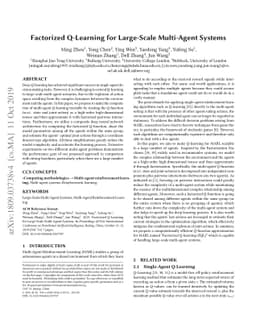 Factorized Q-Learning for Large-Scale Multi-Agent Systems