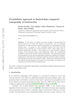 Probabilistic approach to limited-data computed tomography
  reconstruction