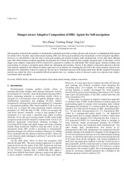 Danger-aware Adaptive Composition of DRL Agents for Self-navigation