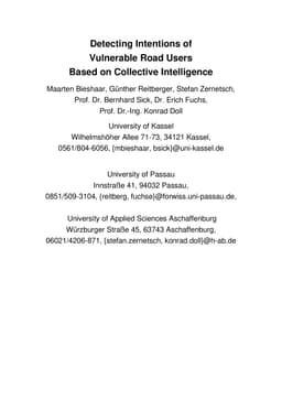 Detecting Intentions of Vulnerable Road Users Based on Collective
  Intelligence