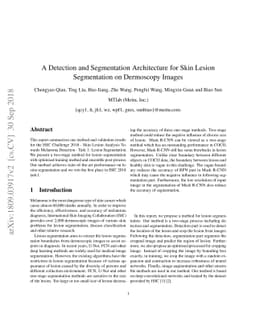 A Detection and Segmentation Architecture for Skin Lesion Segmentation
  on Dermoscopy Images