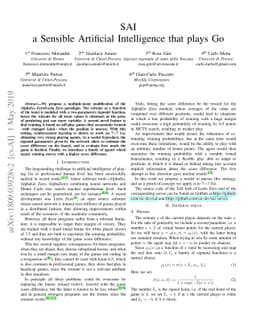 SAI, a Sensible Artificial Intelligence that plays Go