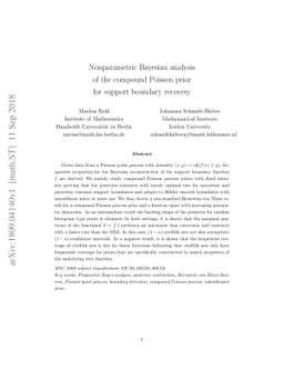 Nonparametric Bayesian analysis of the compound Poisson prior for
  support boundary recovery