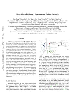 Deep Micro-Dictionary Learning and Coding Network