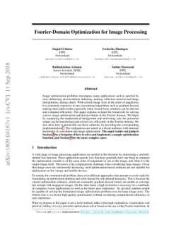 Fourier-Domain Optimization for Image Processing