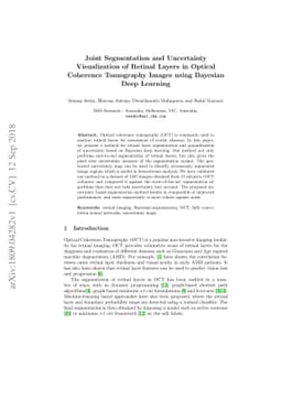 Joint Segmentation and Uncertainty Visualization of Retinal Layers in
  Optical Coherence Tomography Images using Bayesian Deep Learning