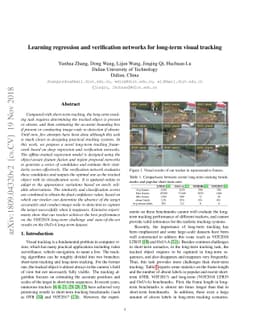 Learning regression and verification networks for long-term visual
  tracking
